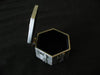 Eygptian Pewter King Tut Trinket box, lined 6 sided